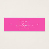 Logo QR-code hete roze stud oorbel display kaart (Voorkant)