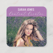 Logo QR Code Influencer Social Media Vierkante Visitekaartje (Voorkant)