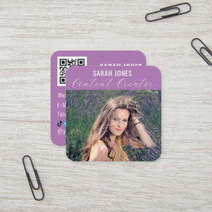 Logo QR Code Influencer Social Media Vierkante Visitekaartje