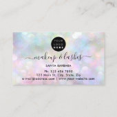 Logo QR-code Lash Makeup Hair Pink Drivers Pastel Visitekaartje (Achterkant)