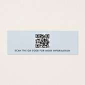 Logo QR code lichtblauwe stud oorbel display kaart (Achterkant)
