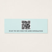 Logo QR code lichtblauwe stud oorbel display kaart (Achterkant)