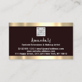 Logo QR CODE Logo Gold Black Strokes maken artiest Visitekaartje (Achterkant)