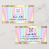 Logo QR CODE Logo Gold Holograaf schoonheid Visitekaartje (Voorkant / Achterkant)