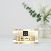 Logo QR CODE Logo Gold Paint White Visitekaartje (Staand voorkant)