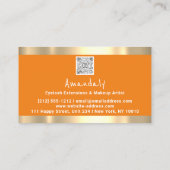 Logo QR CODE Logo Gold Pink Strokes maken artiest Visitekaartje (Achterkant)