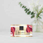 Logo QR CODE Logo Gold Pink Strokes maken artiest Visitekaartje (Staand voorkant)