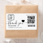 Logo QR Code Minimalist Bedankt Zakelijk Etiket (Insitu)