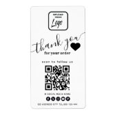 Logo QR Code Minimalist Bedankt Zakelijk Etiket (Voorkant)