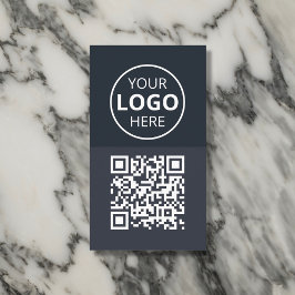 Logo QR Code Minimalistisch Grijs Visitekaartje