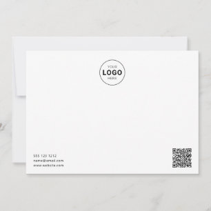 Logo QR-code minimalistisch Modern White Note Kaar Notitiekaartje