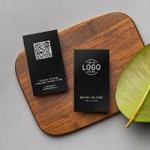 Logo QR Code Minimalistisch Zwart Modern Custom Visitekaartje