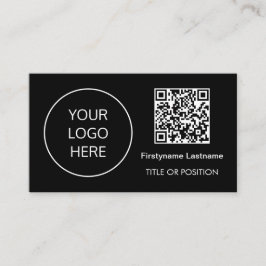 Logo QR Code Modern Zwart Visitekaartje