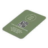 Logo QR Code Moderne Sage Groene magneet (Linkerzijde)