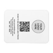 Logo QR Code Moderne Witte Magneet (Horizontaal)