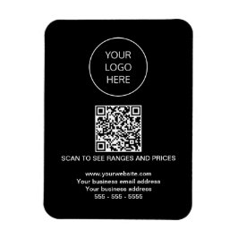 Logo QR Code Moderne Zwarte Magneet
