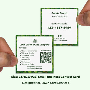 Logo QR-code onderhoud tuin Call-to-action Vierkante Visitekaartje