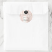 Logo QR-code Online Winkel zilver Glitter RosePowd Ronde Sticker (Tas)