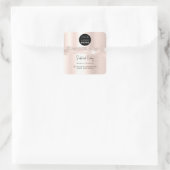 Logo QR-code Online Winkel zilver Glitter RosePowd Vierkante Sticker (Tas)