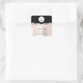 Logo QR-code Online Winkelen Glitter-Roos Slag Vierkante Sticker (Tas)