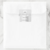 Logo QR-code Online Winkelen Glitter Silver Strome Vierkante Sticker (Tas)