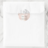 Logo QR-code Online Winkelen Zilver Glitter Roos B Ronde Sticker (Tas)