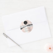 Logo QR-code Online Winkelen Zilver Glitter Roos Ronde Sticker (Envelop)