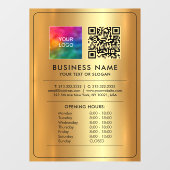 Logo QR-code Openingsuren Open Gesloten Nepgoud Raamsticker (Vel)