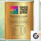 Logo QR-code Openingsuren Open Gesloten Nepgoud Raamsticker (Huis)