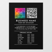 Logo QR-code openingsuren scannen prijslijsten toe Raamsticker (Vel)