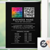 Logo QR-code openingsuren scannen prijslijsten toe Raamsticker (Huis)