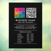 Logo QR-code openingsuren scannen prijslijsten toe Raamsticker (Vel 3)