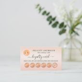 Logo QR-code perzik schoonheid loyaliteitskaart Klantenkaartje (Staand voorkant)