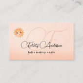 Logo QR-code perzik schoonheid visitekaartje (Voorkant)