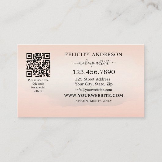 Logo QR-code Perzische logo Klantenkaartje (Achterkant)