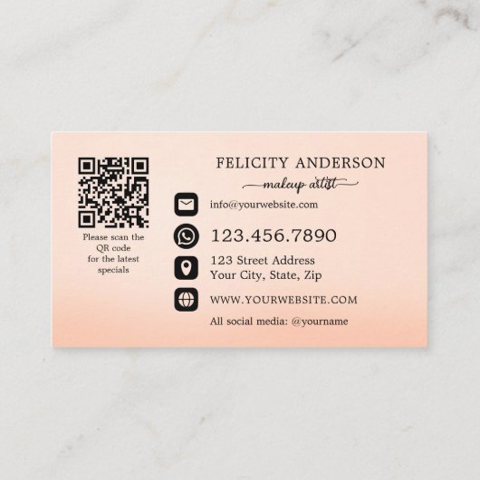 Logo QR-code Perzische Visitekaartje (Achterkant)