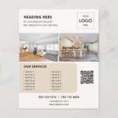 Logo QR Code Photo Business Marketing Flyer (Voorkant)