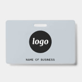 Logo QR-code professioneel bedrijf blauw naam Badge (Achterkant)