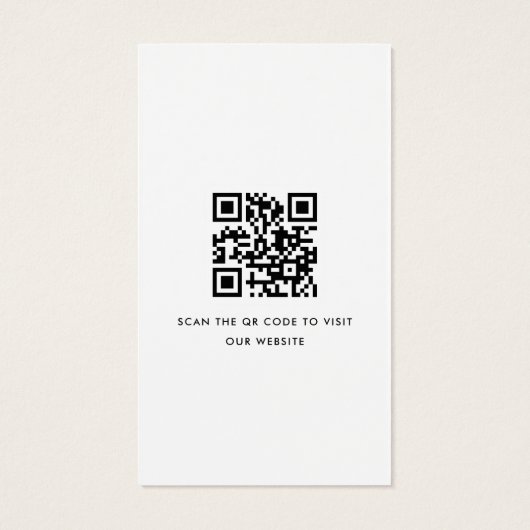 Logo QR-code professioneel wit visitekaartje (Achterkant)