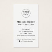 Logo QR-code professioneel wit visitekaartje (Voorkant)