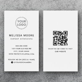 Logo QR-code professioneel wit visitekaartje