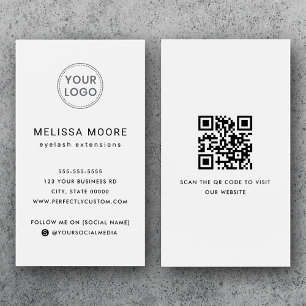 Logo QR-code professioneel wit visitekaartje