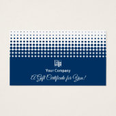 Logo QR Code Promo Blauw Wit Cadeaubon Visitekaartje (Voorkant)