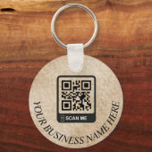 Logo QR-code Promotie Gold Glitter Sleutelhanger (Voorkant)