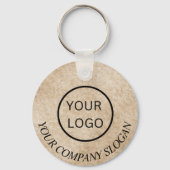 Logo QR-code Promotie Gold Glitter Sleutelhanger (Achterkant)