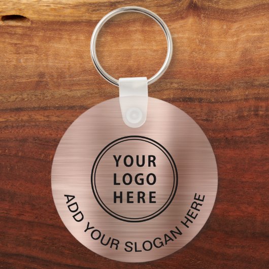 Logo QR-code Promotie Roos Gold Sleutelhanger (Achterkant)