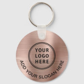 Logo QR-code Promotie Roos Gold Sleutelhanger (Achterkant)