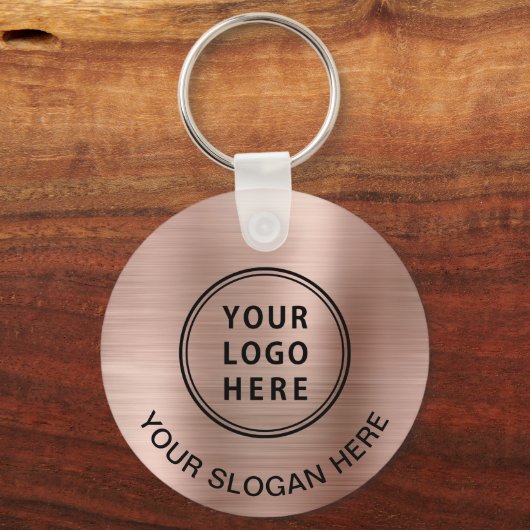 Logo QR-code Promotie Roos Gold Sleutelhanger (Achterkant)