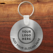 Logo QR-code Promotie Silver Sleutelhanger (Achterkant)