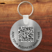 Logo QR-code Promotie Silver Sleutelhanger (Voorkant)